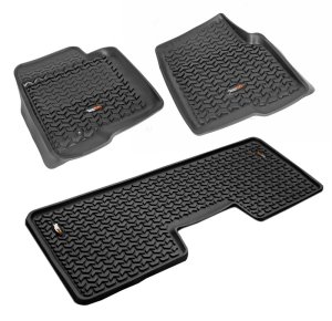 Ford F-150 Floor Liners - Front + Rear - Rugged Ridge - All Terrain - Black - `09-`14